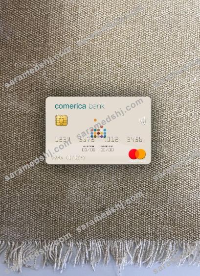 USA Comerica Bank mastercard photolook front